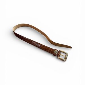 Vintage Croc-Embossed Leather Brighton Belt Museum Collection